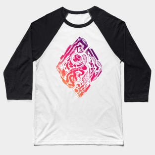 Sunset Sky Abstract Rhombus Baseball T-Shirt